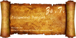 Zsigmond Tarcal névjegykártya